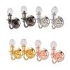 8pcs Miniature Dollhouse Wall Lamp Vivid Simulated Colorful Lights Decor for 1:12 Doll House