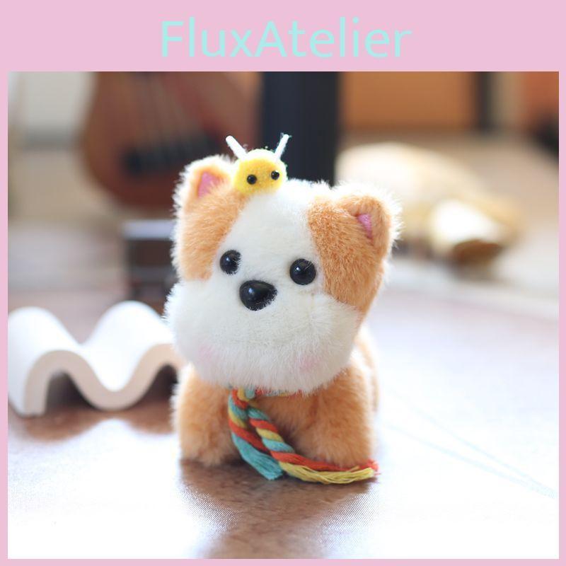 Puppy Keychain Plush Stuffed Toy Backpack Accessory Gift For Nursery Decor