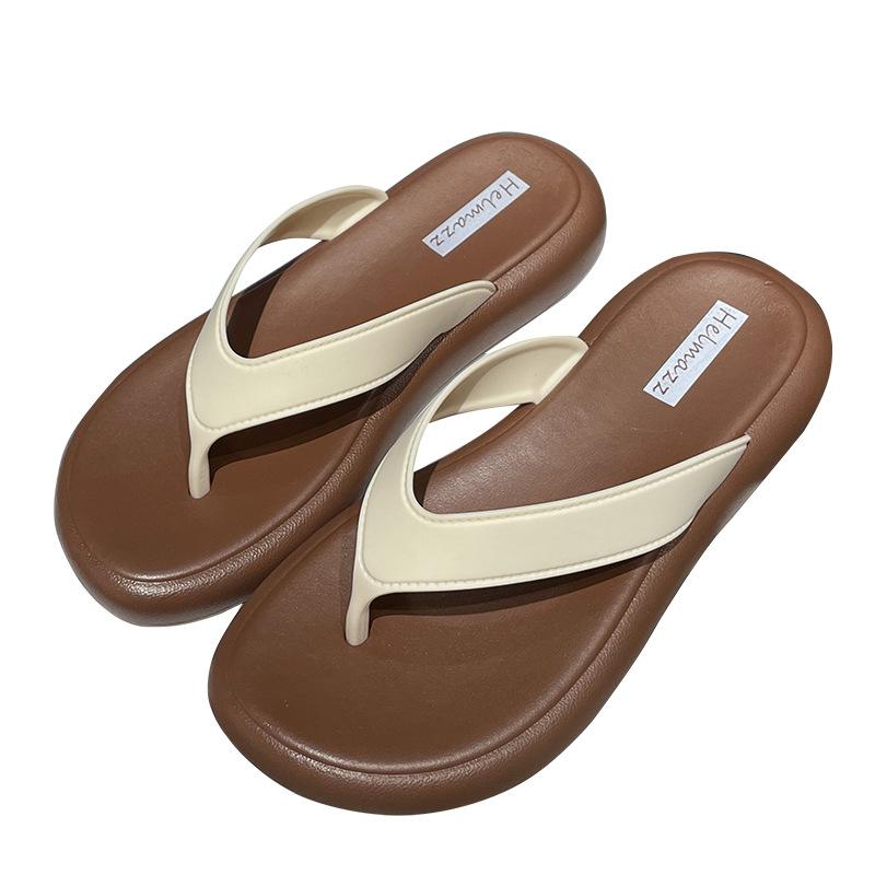 Fashion Flip Flops Women's Summer Fashion Small Fragrant Style Beach Shoes Anti Slip Soft Sole Shower Slippers