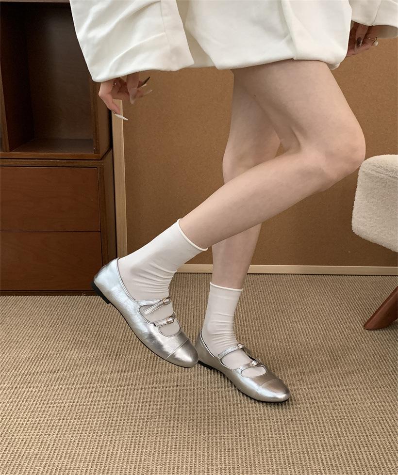 Niche Shallow Mouth Evening Breeze Single Shoes Women's New Summer Ballet Flat Grandma Shoes