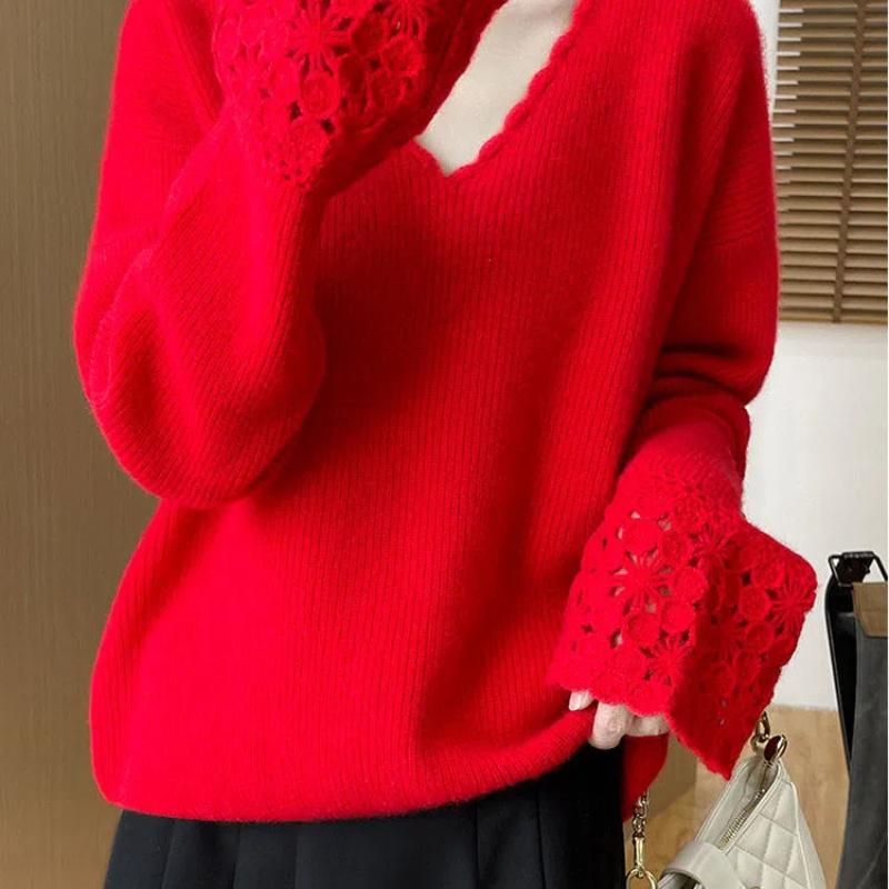 Suéter para Mujer Invierno Engrosado Jersey Cálido Tejido Elástico Manga Larga Oversize Jersey Suéter Tops