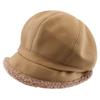 Autumn and Winter Fisherman's Hat with Fleece for Cold Protection Ear Protection Basin Hat Casual Lamb Wool Octagonal Beret