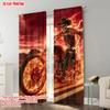 2pcs   plane printing Curtain Fabric Flame Knight Versatile Polyester Fabric (without rod) Room Decor Ldeal for Various Rooms