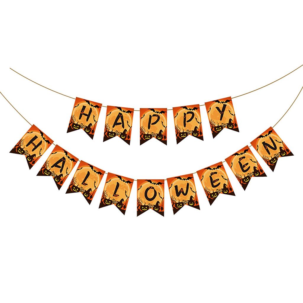 Halloween Flagge Urlaub Partei Papier Dekorationen Bar Veranstaltungsort Atmosphäre Foto Requisiten