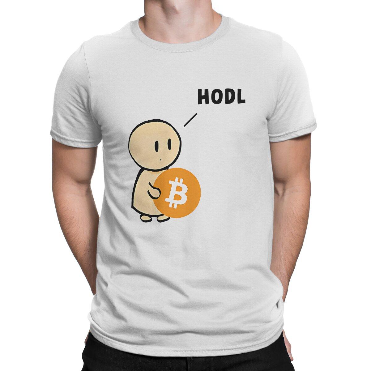 

Blockchain Bitcoin The Little HODLer T Shirt Harajuku Grunge Mens Tshirt Polyester Men Tops S