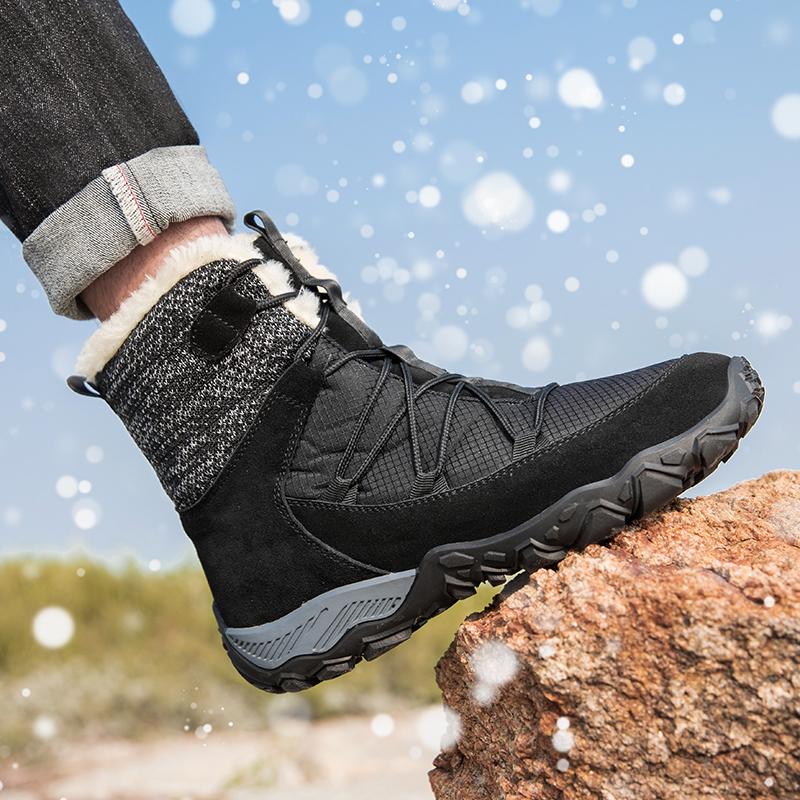 Buy Men's Snow Boots, Waterproof, Nonslip, Warm, Plus Velvet