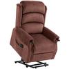 Power Lift Recliner with Vibration Massage and Heat, Lift Chair for Tall with Wood Grip, Pocket Spring, Brown