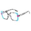 Color Matching Personalized Women's Fashion Glasses Transparent Lenses Retro Trend Suitable for Daily Travel Accessories
