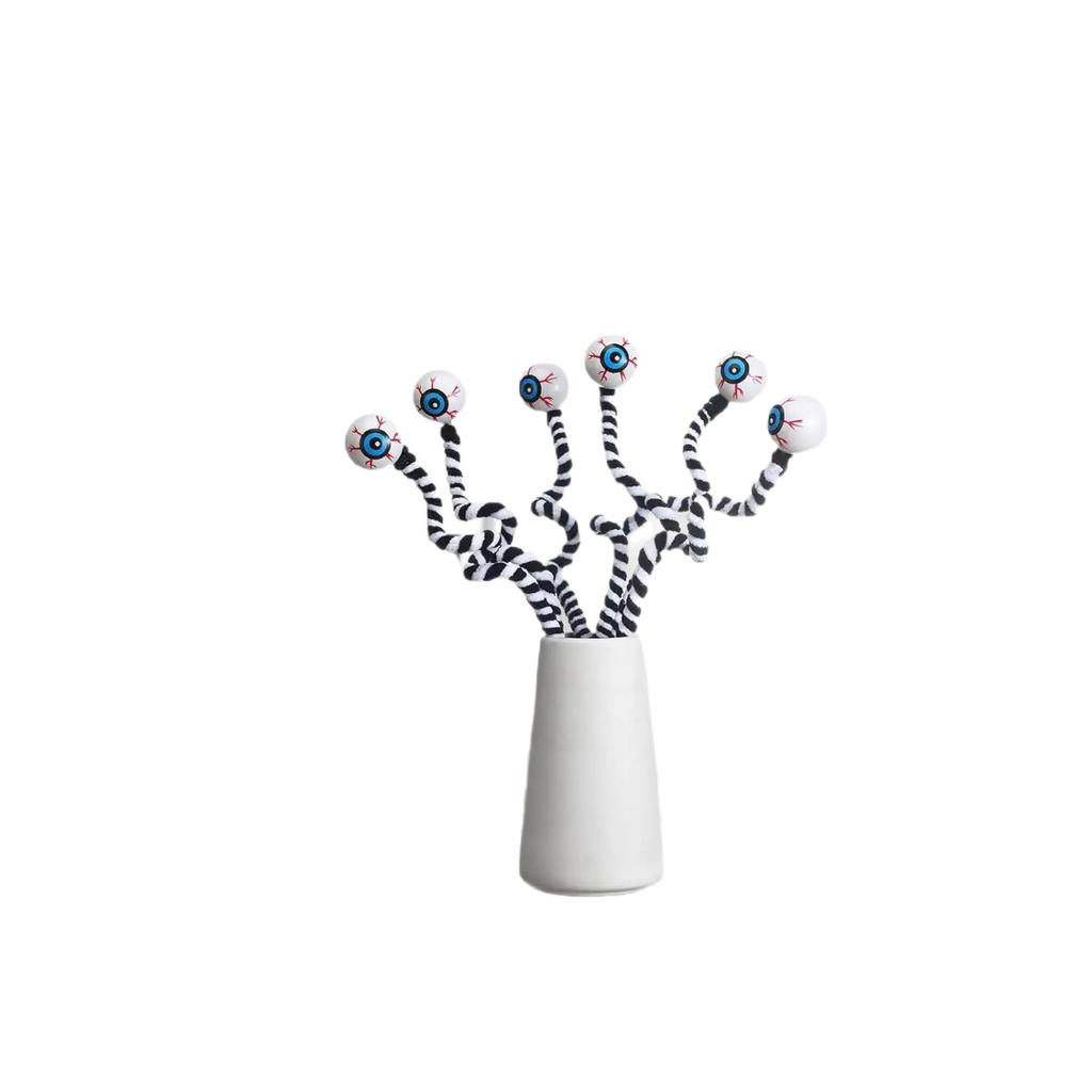 Neuer Halloween Augapfel Schwarz und Weiß Wollige Zweige Halloween DIY Dekoration Anhänger Halloween Dekorationen