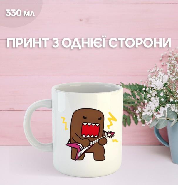

Кружка Домо-кун з принтом керамічна чашка Domo-kun 330 мл 9.5 білий