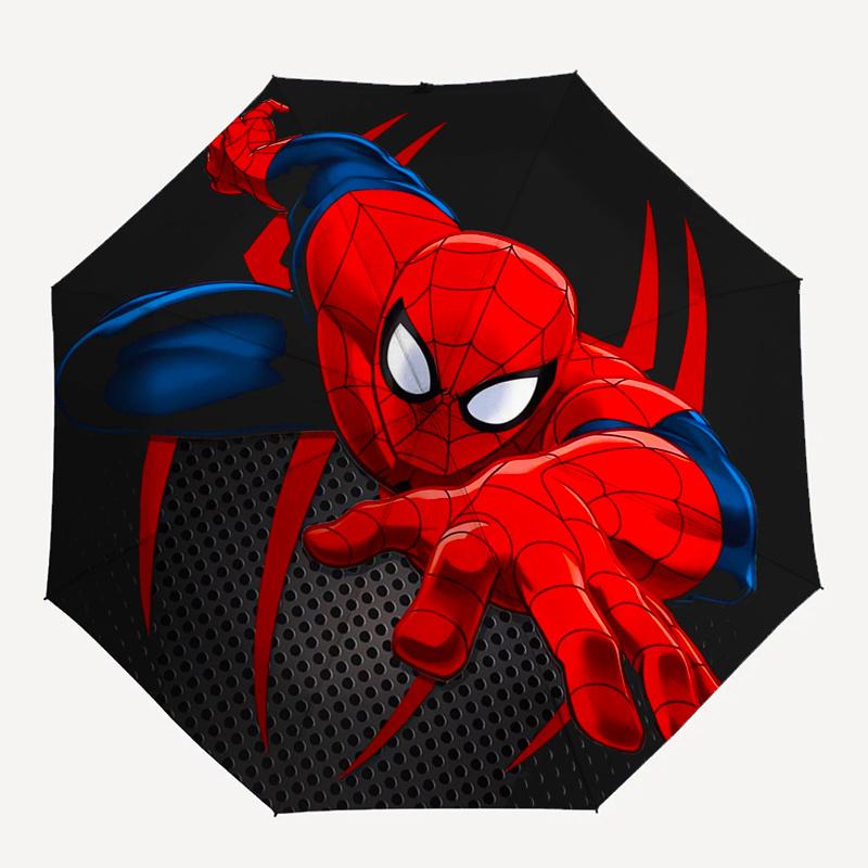 Spider Man Automatic Opening and Closing Umbrella 8 Ribs Windproof Portable Folding Umbrella, Suitable for Casual and Business Outings,for Gifts0