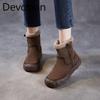 Snow Boots - New Style, Thickly Padded, Thick Cotton Shoes, Thick-soled, Short Boots Devotion