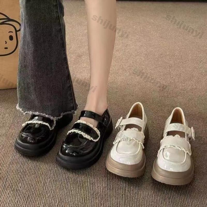 Fashion Women Platfrom Mary Jane Shoes Women Fashion Designer Shallow Single Shoes Spring Autumn Ladies Thick Soled Elegant Party Pumps