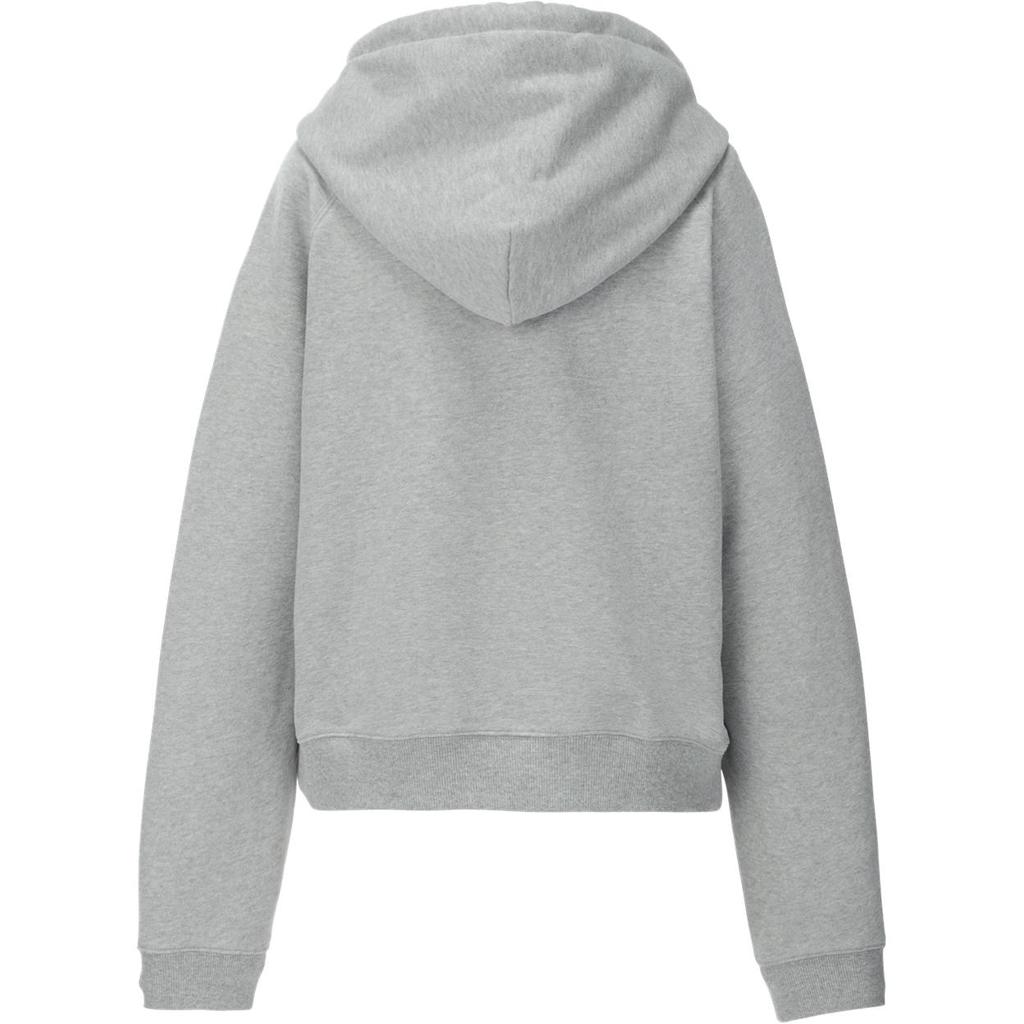 Onitsuka Tiger Solid Logo Hooded Long Sleeve Sweatshirt Women sweatshirt Gray 2182B265-020