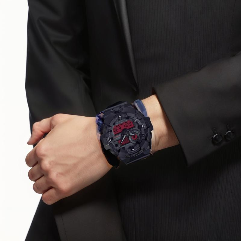 CASIO G-SHOCK series 200 meters waterproof Quartz resin strap men's watch red dial GA-700BBR-1AJF