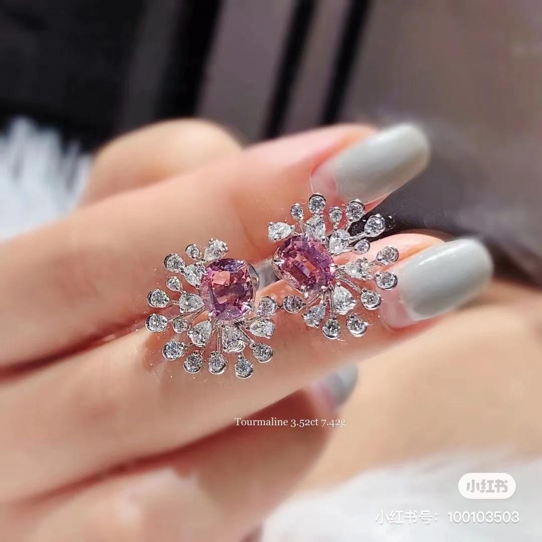 

Модные новые серьги-гвоздики с цветным цирконом с пробами 925, серьги-гвоздики со снежинками и кисточками, как у знаменитостей, ювелирный подарок для вечеринки или дня рождения