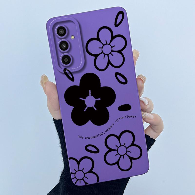 

Phone Case For Samsung Galaxy M13 M23 Buddy 2 M15 M35 M55 Case Lovely Cartoon Flower Matte Protective Soft Silicone Cover Bumper M15