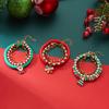 Christmas Resin Clay Bracelet Set With Snowflake Tree And Santa Pendants For Women Gift
