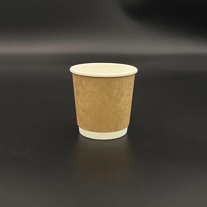 ZISIZ 4oz Disposable Red Ripple Paper Cups (100 Count)