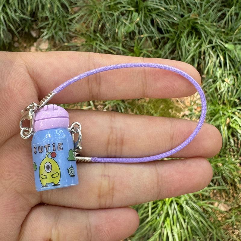 Insulated Mini Kettle Cup Pendant - Cute Milk Bottle Doll Accessories for DIY Simulation