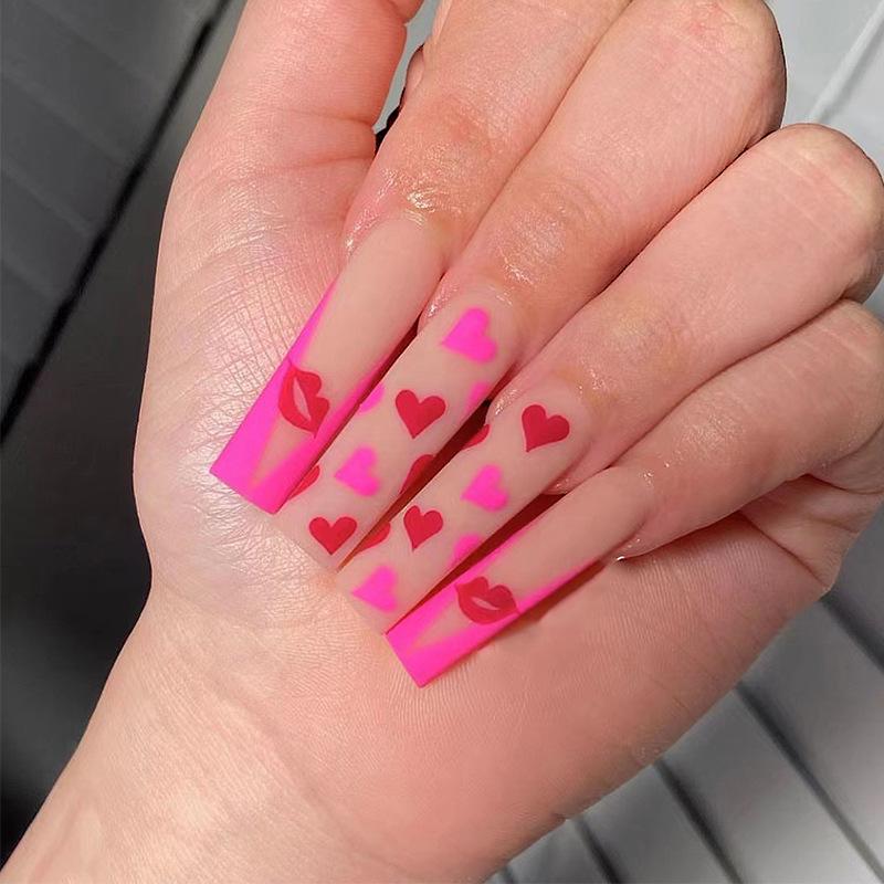 Cross-Border Wearable Nail Art: Super Long Press-On False Nail Tips