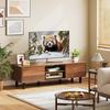 WLIVE TV Stand with TV Low Width TV Low TV Large TV Compatible with AV Living Bedroom ADSG620 Brown Door, Board, Board, 120cm, Stand, Type, Stand,