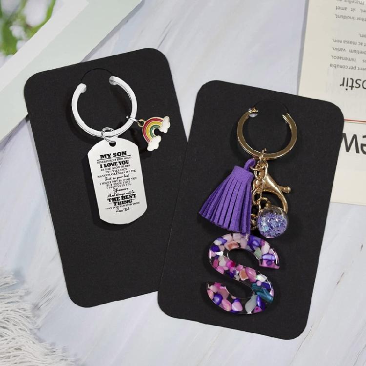 Keychain Jewelry Cardboard with Self-sealing Bag Paper Keychain Display Cards