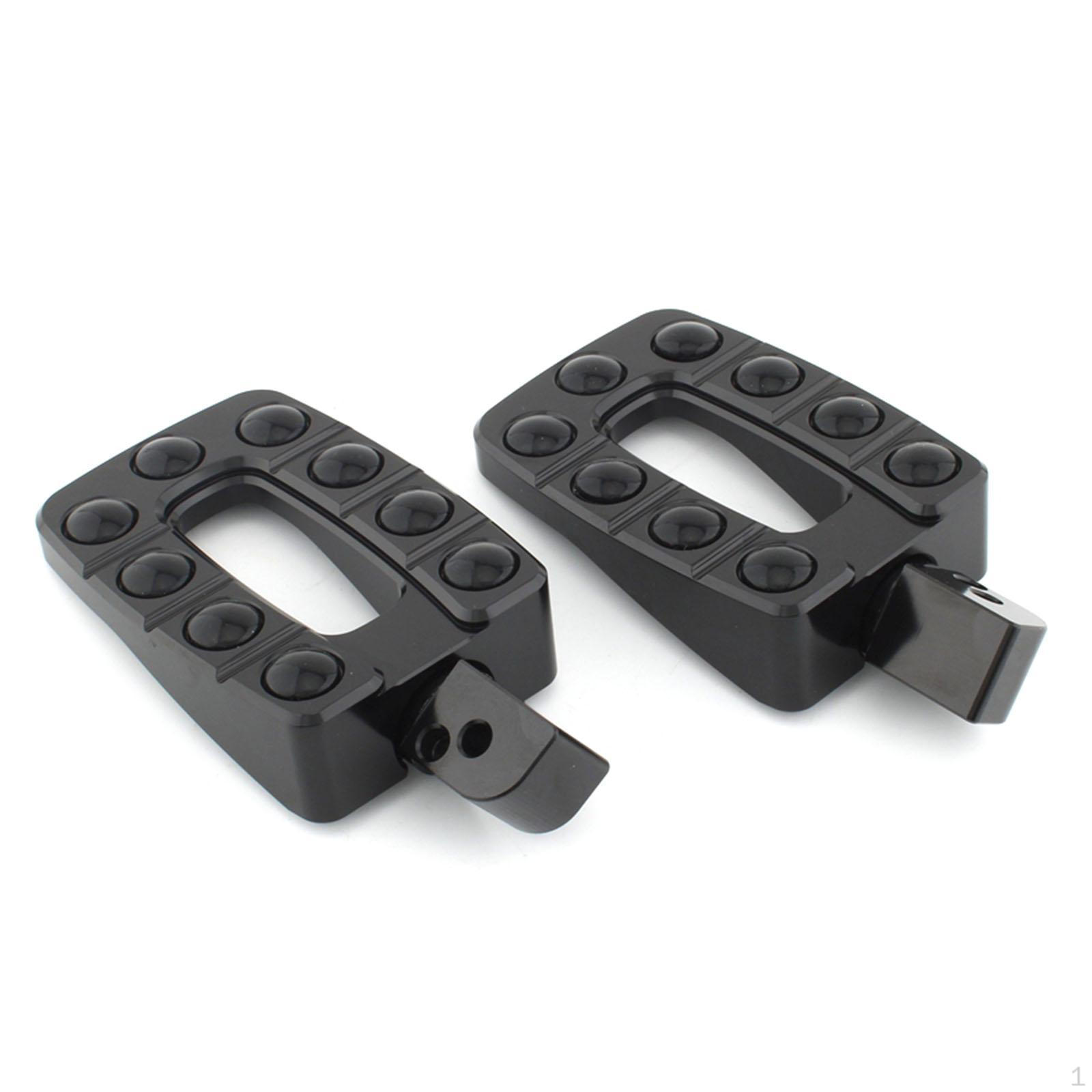 

1 пара подножек для мотоцикла из алюминиевого сплава для езды Front Black