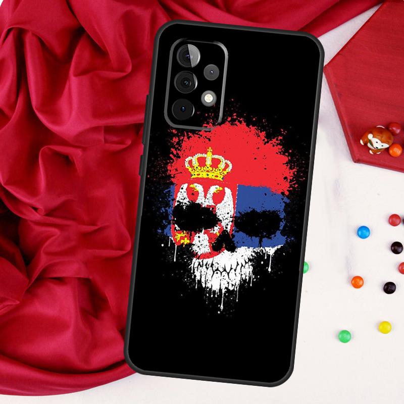Serbia Flag For Samsung Galaxy A55 A53 A33 A13 A35 A15 A36 A56 A26 A16 A22 A32 A52 A54 A34 A06 A05 Case