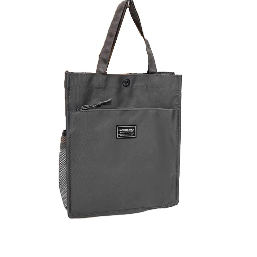 

Мужская сумка-тоут большой вместимости для поездок на работу, из ткани Оксфорд, портативная сумка для документов, холщовая сумка через плечо, для улицы серый