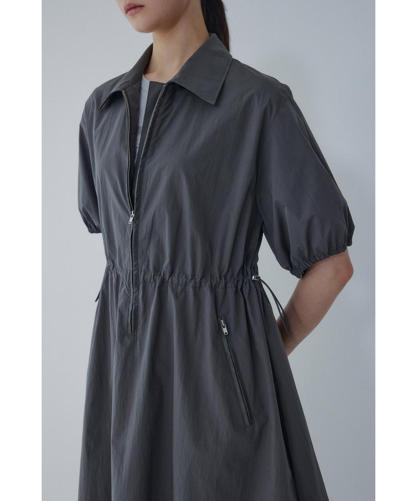 Bobeu Front Zippered Half Dress_Charcoal 7156237004