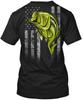 Largemouth Bass Flag Amz TTshirt Made In the USA Size S To 5XL