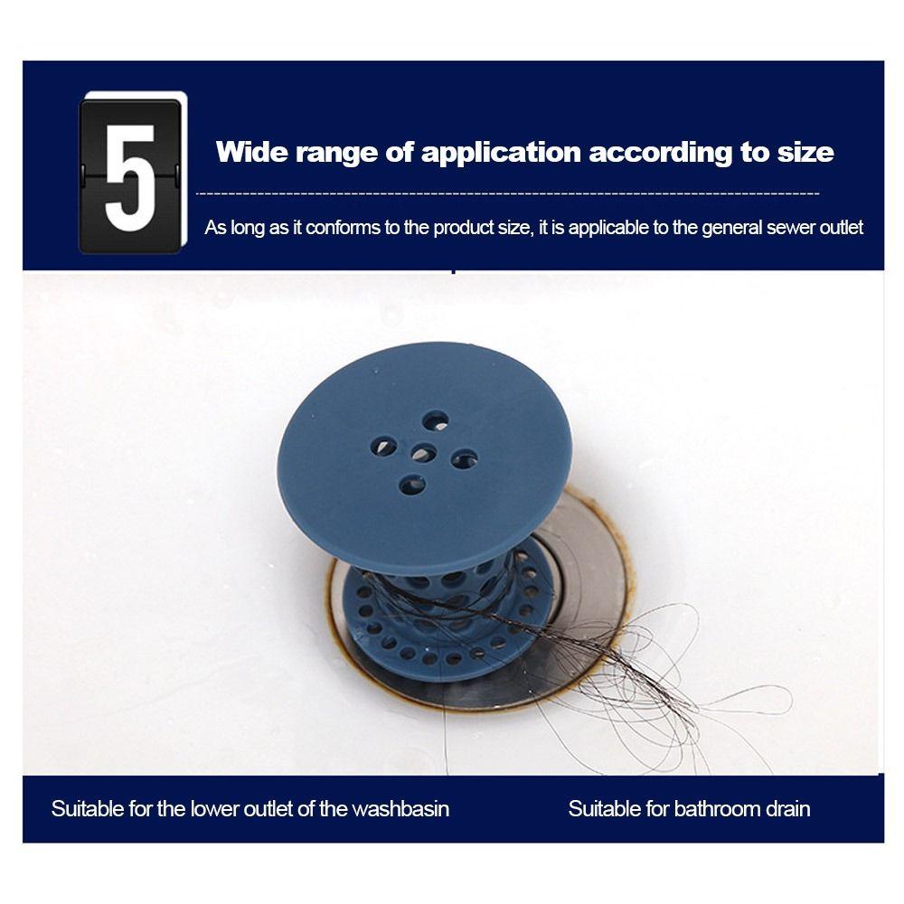 Bathroom Sewer Anti Clogging Device Bathtub Bath Pool Sink Filter Cylindrical Hair Collector Shower Room Floor Drain