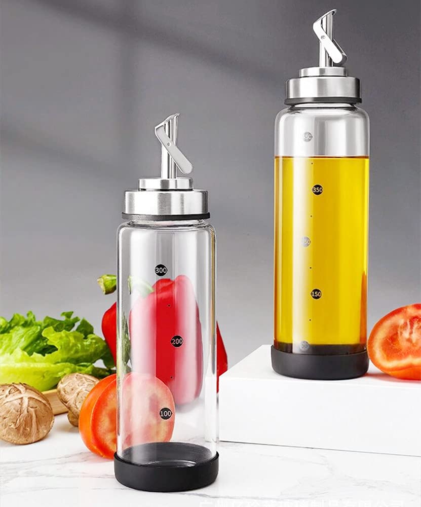 Automatic Flip Condiment Bottle for Home Use, Oil Bottle, Soy Sauce, Vinegar Bottle, Olive Oil Container, 450ml