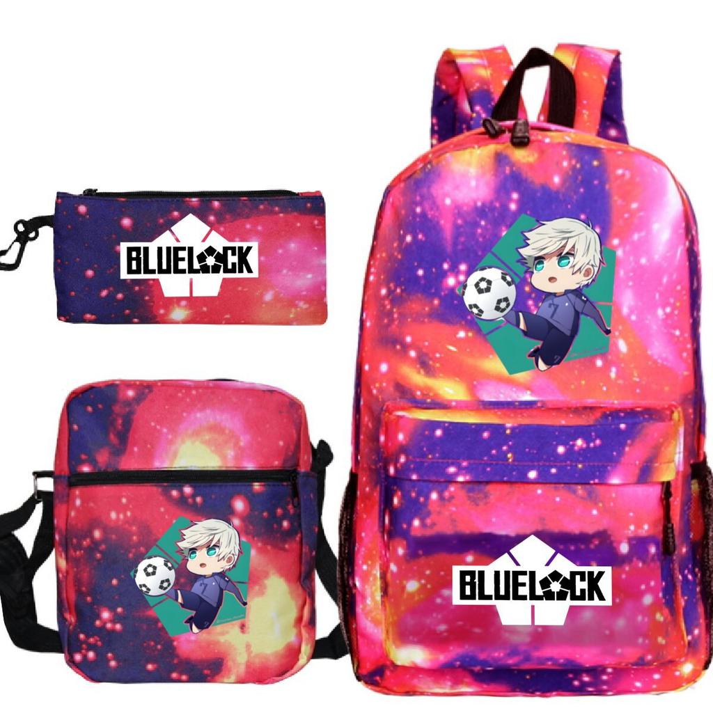 Japanese Cartoon Peripheral Printing Children'S Schoolbag, Primary And Secondary School Student Stationery Set, Shoulder Backpack Three-Piece Set