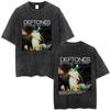 Washed Vintage Deftones Around The Fur Saturday Night Wrist Graphic T-shirt Men Women Fashion Rock Oversized T Shirts Streetwear