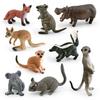 Beautifully Crafted Static Model Animals In Vibrant Colors Red Fox Kangaroo Skunk And Others