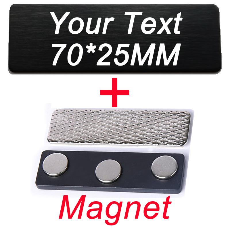 

7*2.5СМ Гравірування Ваш Логотип Текстова Табличка На Замовлення Значок Персоналізувати Брошка Шпилька Двосторонній Скотч Магніт ID Двері Стіна Поштова Скринька Іменна Бирка Send name to seller