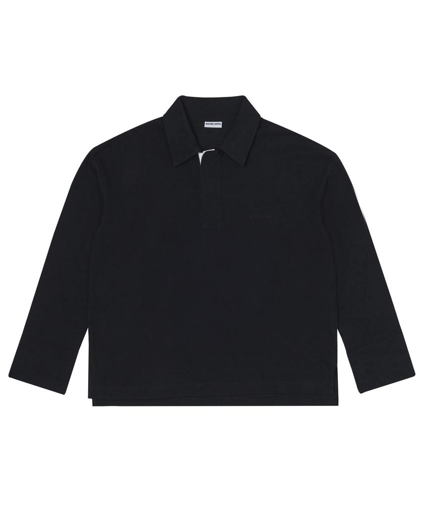 NOTRE ARTS Pique Turn-Up Long Sleeve [Black]