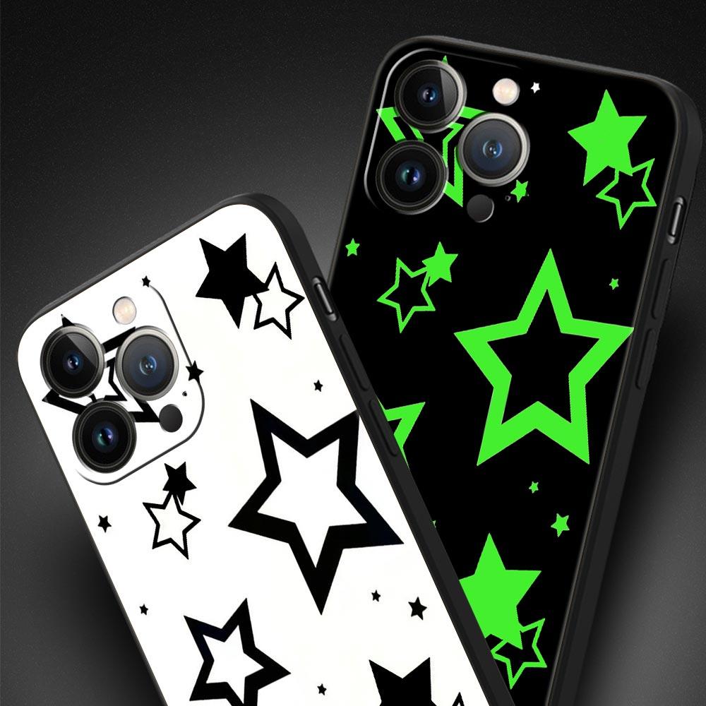 Style Stars Pattern Phone Case For iPhone 17 16E 15 16 14 13 12 11 Pro Max 7 8 Plus Soft TPU Back Cover