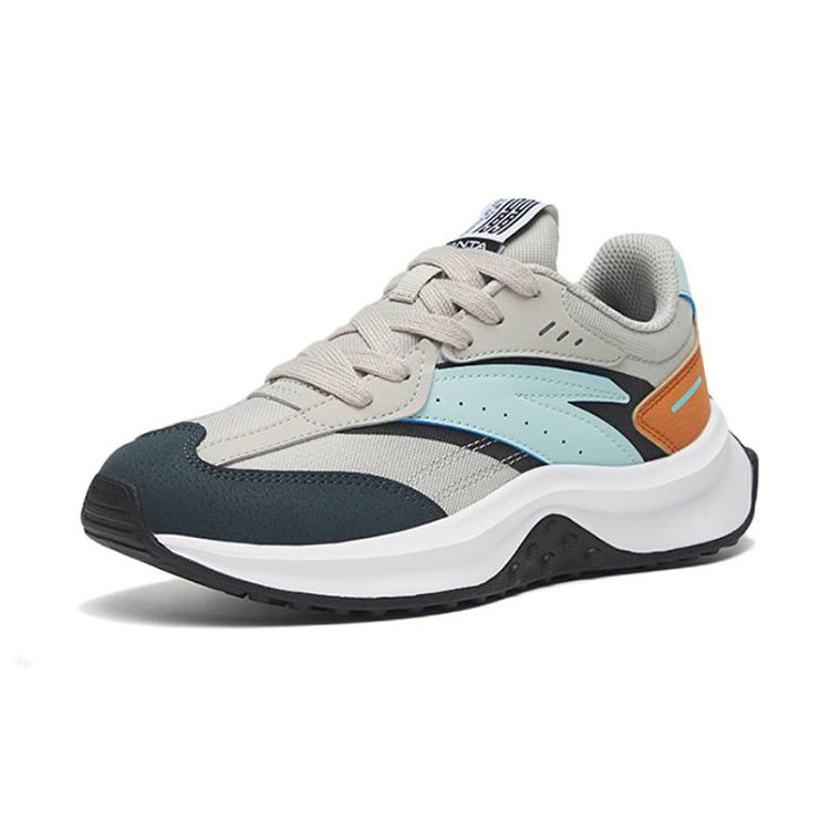 Anta Kids Trendy Fashion Sports Casual Shoes Kids Sneakers Gray Blue Orange 312248889-2