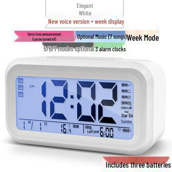 Multifunctional Smart Alarm Clock for Students and Children, Wake-Up Tool, Desktop Clock for Boys and Girls