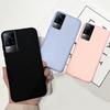 Für Vivo V21 V21e Hülle 2021 Flüssigsilikon Weiches TPU Capa Schlanke Handy-Rückabdeckung Für Vivo V21 5G V2050 VivoV21e V2061 Funda 6.44"