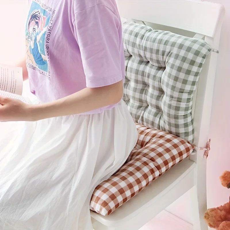1Pc With Strap Office Supplies Cushion Winter 40x40CM Thicken Window Seat Cushion Warm Cotton Pad Student Fart Pad