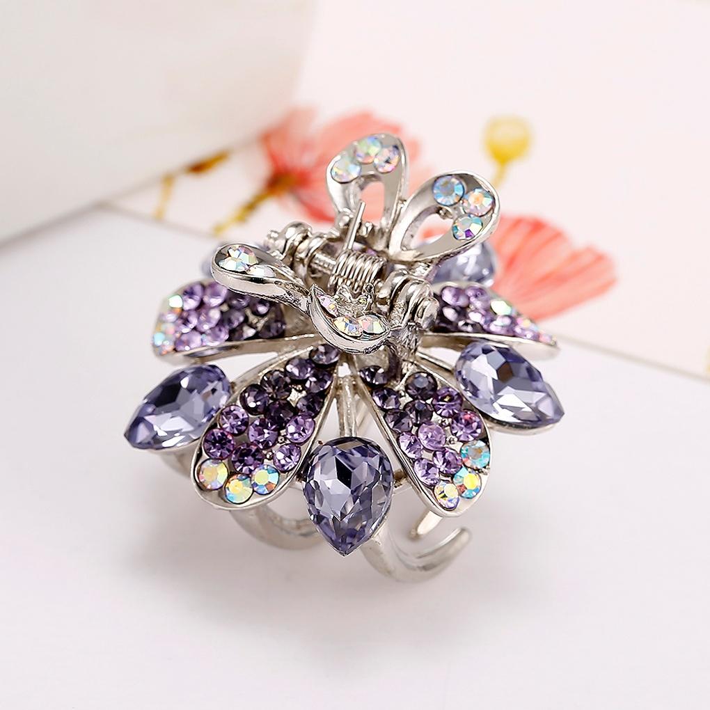 Damen Heidi Punkt Haarnadel (lila) Zirkonia Haarspange