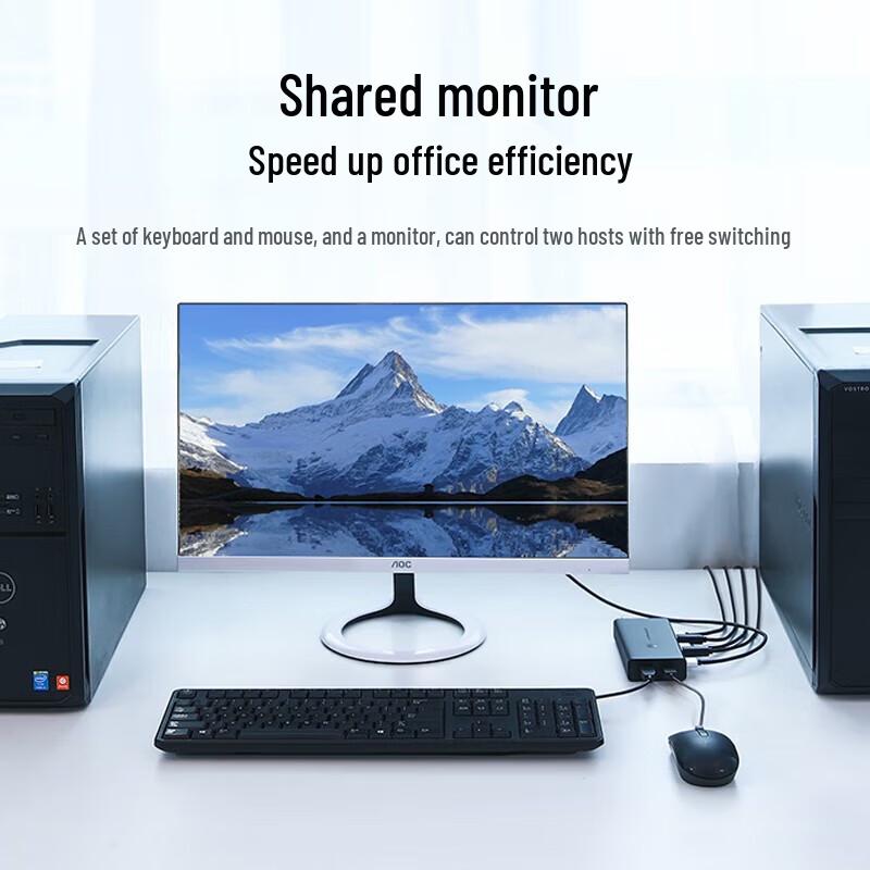 Ugreen HDMI 2.0 KVM Switch 2 In 1 Out with USB Sharing