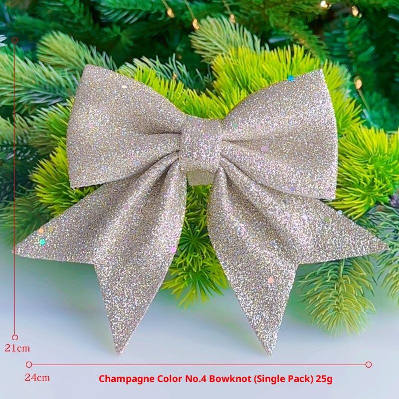 1/2PCS Large Red Gold Sparkling Bow Glitter Christmas Ribbon Bowknot Xmas Tree Hanging Ornaments New Year Home Decoration