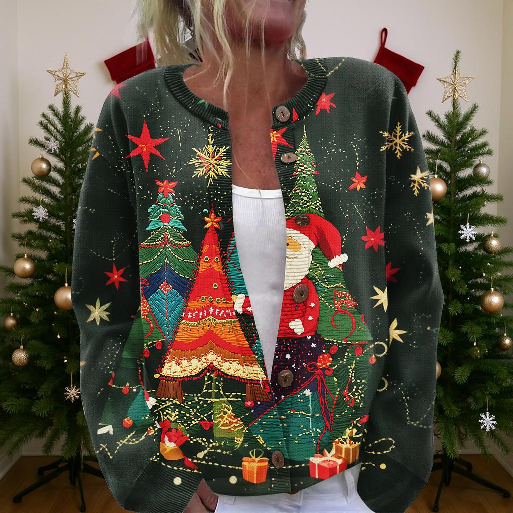 Women'S Christmas Sweater Cute Fun Christmas Sweater Fall And Winter Long Sleeve Knitted Sweater