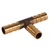 Brass T Piece 3 Way Fuel Hose Joiner Connector 6mm For Compressed   Oil Gas Pipe