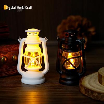 Vintage LED Mini Oil Lamp Lantern - Home Decor & Photo Prop Gift.